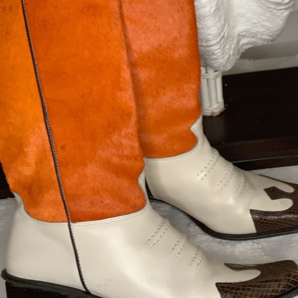 Pony hair,Snake Skin boots